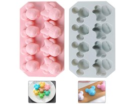 Molde silicona 4 Mickey y 4 Minnie 